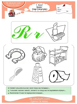 Çocuklar İçin R Sesi Çalışma Sayfaları 